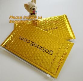 Slider padded grip seal Golden bags, air bubble bag with slider zipper,design custom anti static plastic black Zip lockk b
