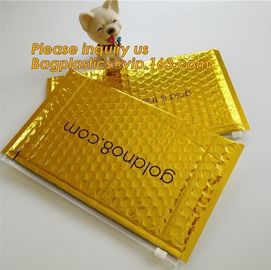Slider padded grip seal Golden bags, air bubble bag with slider zipper,design custom anti static plastic black Zip lockk b