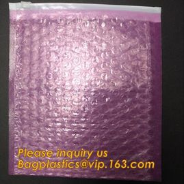 wholesale metallic glossy holographic cosmetic packing Zip lockk bubble pouch slider zipper bubble bag bagease bagplastics