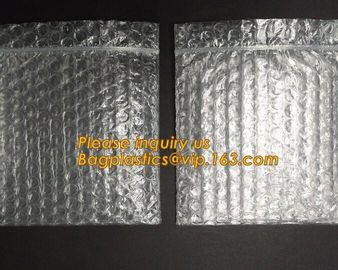 Reclosable Reusable Packing Bubblemetallic glossy holographic cosmetic packing Zip lockk bubble pouch slider zipper bubble