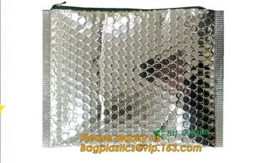 air mail metallic holographi rose gold bubble padded mailer / Zip lockk bubble bag/ slider bubble bag,Holographic Factory