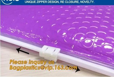 Holographic Factory Shiny gold Cosmetic bag Zipper Bubble Bag zip-lock Slider Padded Mailer metallic bubble zipper bagea