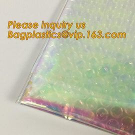 transparent slider zipper bubble bag，Reusable portable PE bubble wine bottle protector bag,Zip lockk bubble bag,slider pac