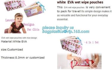 Reusable travel and portable baby wet wipe refill case dispenser, custom high quality reusable EVA wet wipe bag, contain