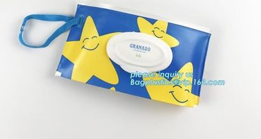 reusable wet wipe pouch dispenser for baby or personal wipes, Custom logo gravure printing side gusset EVA wet wipes org