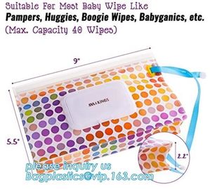 baby wet wipe tissue paper bag/fabric tissue bag, side gusset baby Wet tissue wipes packaging bag, Promotion reusable zi