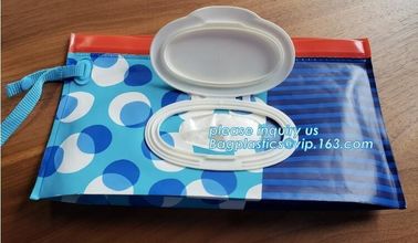 Eco-friendly reusable custom printed zipper top plastic EVA wet wipe, Cheap Custom Plastic packaging bag baby eva tissue