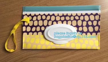 Eco-friendly reusable custom printed zipper top plastic EVA wet wipe, Cheap Custom Plastic packaging bag baby eva tissue