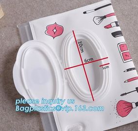 Eco-friendly reusable custom printed zipper top plastic EVA wet wipe, Cheap Custom Plastic packaging bag baby eva tissue