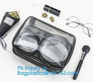 makeup bag mini clear PVC cosmetic bag, PVC makeup Bag Pouches Tote Clear Transparent Cosmetic Travel Bag, carry, handle