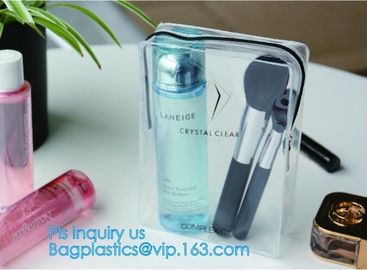 Cosmetic/ Makeup/ Toiletry Clear PVC Travel Wash Bag with handle, Cosmetic Gift Bags Tote Travel Makeup Bag for Zipper