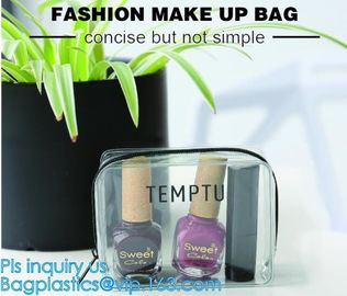 Travel Portable PVC Transparent Waterproof Cosmetic Bag Women Makeup Toiletry Bags, PVC Cosmetic Pouch, PVC Makeup Bag,