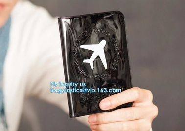 Custom Passport Holder PVC Passport Cover, passport cover PVC leather card holder plastic ticket holder, pack, passport