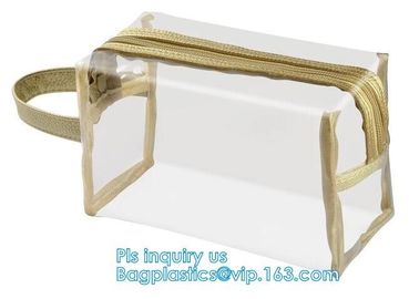 cosmetic bag and transparent mesh makeup bag for costmetic bag, handle pvc toiletry bag cosmetic bag, Makeup Pouch, bag