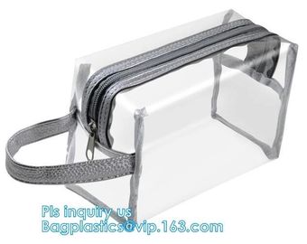 cosmetic bag and transparent mesh makeup bag for costmetic bag, handle pvc toiletry bag cosmetic bag, Makeup Pouch, bag
