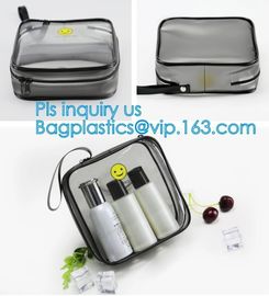 recyclable travel PVC cosmetic bag travel set bag, PVC Zip Lock Plastic Cosmetic Travel Packaging Bag, PVC Zipper Travel