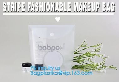 PVC Makeup bag Organiser Black Frosted translucence plastic pvc bag transparent bag, korean cosmetic bag makeup, handle