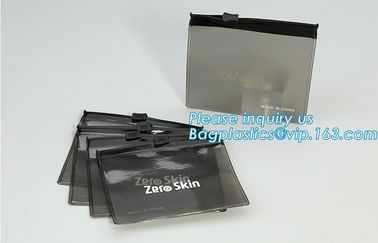 Frosted Poly Vinyl Zip lockk Slider Closure Clothes Packaging Bag, slider zipper PVC bag clear vinyl cosmetic bag, File Ba