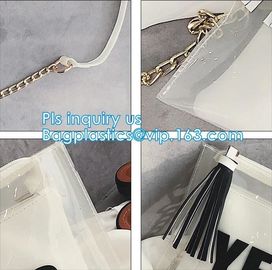 Zip lockk candy bags, water proof cosmetic vinyl PVC/EVA slider zipper plastic bags, Reclose Holographic Slider Cosmetic M