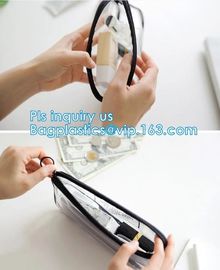 plastic slider zipper bags for clothing packaging, Poly Plastic Flat Garment Zipper Packaging Slider Bag, transparent ca