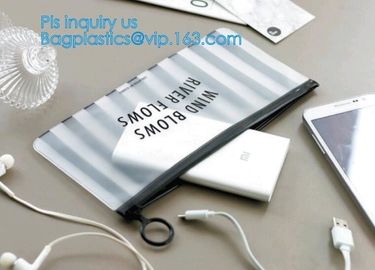 Frosted EVA custom clear PVC bath towel plastic zipper slider bags, Eco-friendly Slider Zipper Flat PVC Plastic Bag For