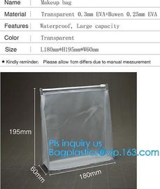 plastic A4 file bag document bag, children traveling EVA bag, resealable slider clothes packing, slider zip lock with ho
