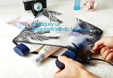 Custom waterproof pvc slider zipper wet bikini bag, zipper lock slider bag/resealable pvc slider zip poly bag, resealabl