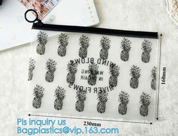slider zipper pvc pouch clear vinyl pvc Zip lockk bags, Custom Logo PVC Transparent Slider Zipper Flat Bag, clothes packin
