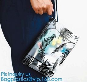 A4 file bag slider zipper envelope slider closure bag, Swimwear Packaging With Slider Zipper Closure PVC Bikini Bag, pac