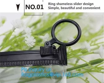 Slider zipper Plastic bag for file bag, clothing packaging bag with zipper/clothes packaging bags/PVC slider bag