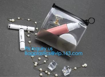 reusable premium quality slider zipper cosmetic toothbrush pvc bags, Custom logo pvc frosted vinyl slider zipper bag