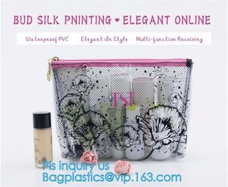 pvc pouch clear vinyl pvc Zip lockk bag, PVC zipper slider travel cosmetic bag, commodity package bag, matte frosted PVC s