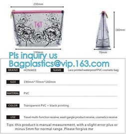 pvc pouch clear vinyl pvc Zip lockk bag, PVC zipper slider travel cosmetic bag, commodity package bag, matte frosted PVC s