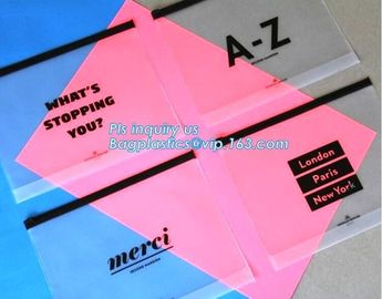 Summer Kit Frosted Zip lockk Bag Slider Zipper Bag, underware packing PE material slider zipper bag, slider zipper pvc bag