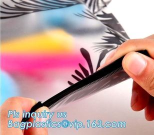 Heat Welding PE Plastic Envelope Bag With Slider Zipper Top, Polythene Plastic Slider Zip lockk Bag For Garment Packing