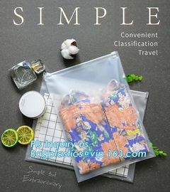 Logo printed Slider zipper Clear pvc bag for package Vinyl transparent pvc bag cosmetic packing, Zip Lock Slider Travel