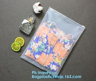 Logo printed Slider zipper Clear pvc bag for package Vinyl transparent pvc bag cosmetic packing, Zip Lock Slider Travel