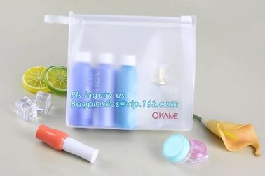 frosted zipper lock slider packing bag, cosmetic tool packaging sliding zipper bags, waterproof pe Zip lockk slider bags