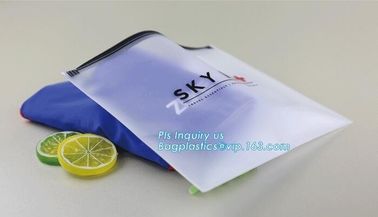 PP slider bag / PP zip seal bag, Zip lockk bags slider zipper pvc packing documents bags, Cosmetic Cases Plastic PVC Trave