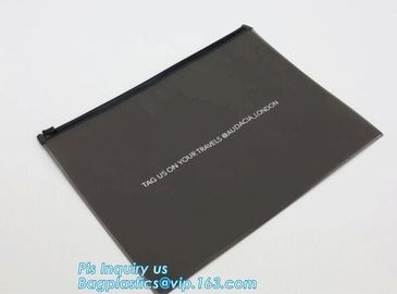 PP slider bag / PP zip seal bag, Zip lockk bags slider zipper pvc packing documents bags, Cosmetic Cases Plastic PVC Trave