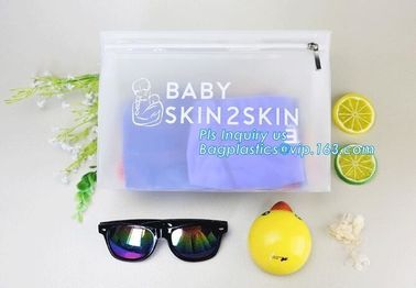 With hanging ring pvc slider bag zippered cosmetic bag, water proof cosmetic vinyl PVC/EVA slider zipper plastic bags