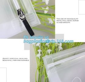 slider Zip lockk PVC cosmetic bag promotional custom printed plastic bag, eva zipper pouch eva slider bag, slider zipper