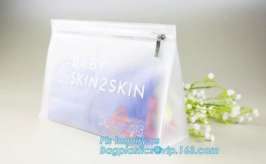 slider Zip lockk PVC cosmetic bag promotional custom printed plastic bag, eva zipper pouch eva slider bag, slider zipper
