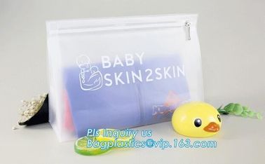slider Zip lockk PVC cosmetic bag promotional custom printed plastic bag, eva zipper pouch eva slider bag, slider zipper