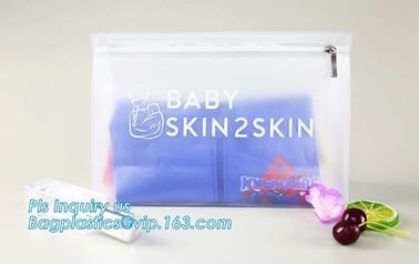 slider Zip lockk PVC cosmetic bag promotional custom printed plastic bag, eva zipper pouch eva slider bag, slider zipper