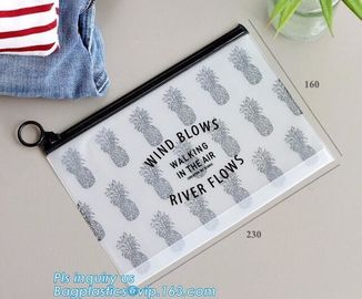Document slider bag, Pen Bag Zipper Bag Slider Zip Travel Toiletry Cosmetic Bag Examination File Case, slider zipper bag