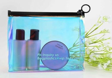 Nylon Zip lockk slider pvc toiletry bag vinyl beachwear cosmetic bag, towel slider cosmetic bag, packing PVC bag with slid