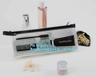 Flat Pouch Bag Type Clear PVC Plastic Slider Zip lockk bag, swimwear packaging eva bags,slider zipper bags for towel, slid