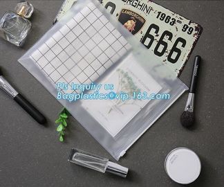 plastic zipper bag with hang holes &amp; slider, Slider Zipper PVC Pouch Clear Vinyl PVC Zip lockk Bag, Slider Zipper Packing