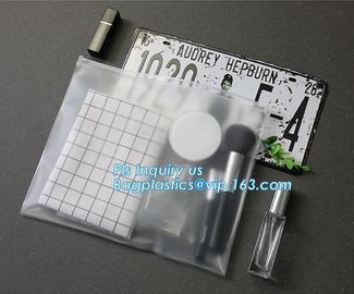 plastic zipper bag with hang holes &amp; slider, Slider Zipper PVC Pouch Clear Vinyl PVC Zip lockk Bag, Slider Zipper Packing